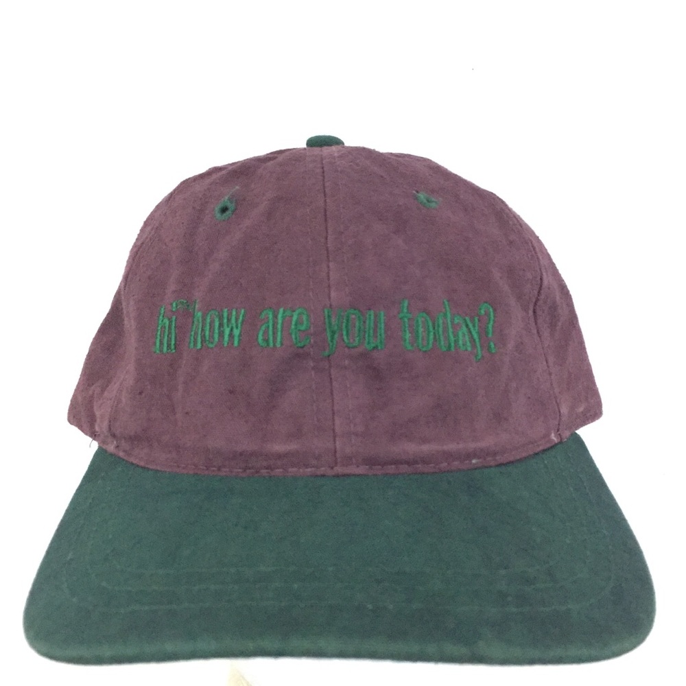 Vtg Ashley MacIsaac Hat Hi How Are You Today Logo Baseball Adjustable Music Cap